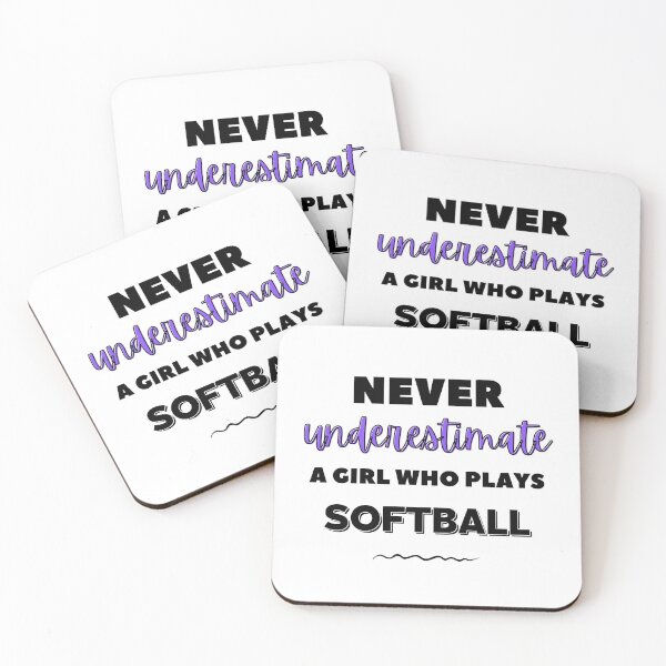 Item preview, Never underestimate a girl who plays softball designed and sold by TheGreenGoat.