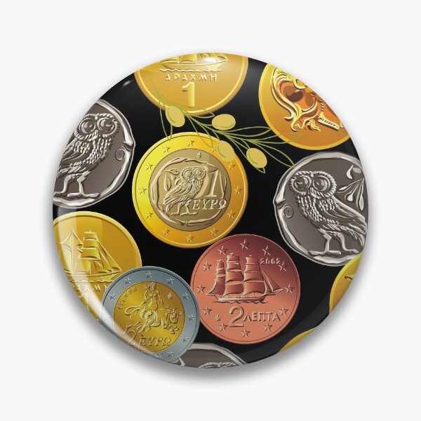 Item preview, Greek Coins And Olives designed and sold by Mamalia.