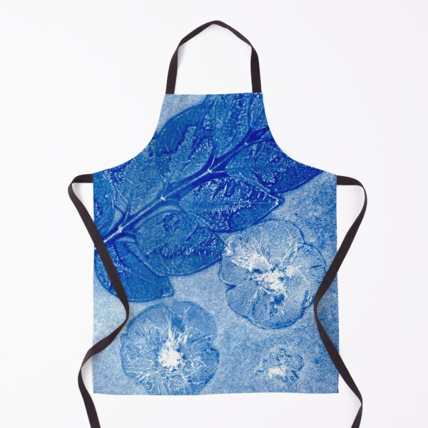 Item preview, Unedited bright blue plant print designed and sold by cam-llaguno.