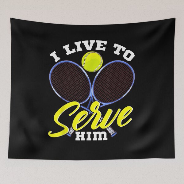 Item preview, Live To Serve Him Tennis Girlfriend Gf  designed and sold by melisenda.