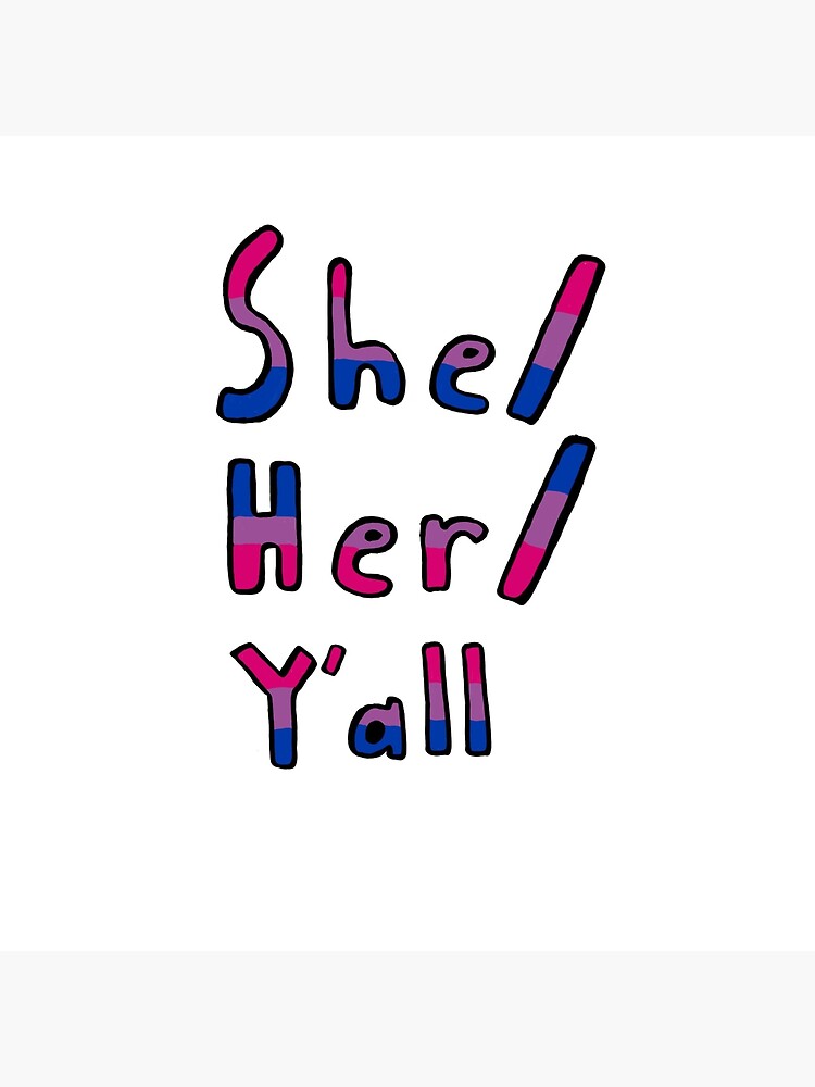 Sheheryall Bisexual Flag Pronouns Poster By Solasolablah Redbubble 6186