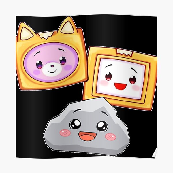 foxy and Boxy and rocky, lankybox Poster