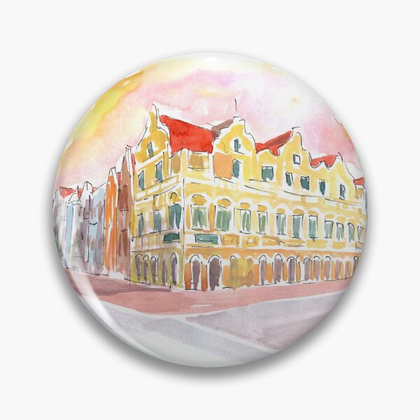 Item preview, Historic Handelskade Willemstad Curacao at Sunrise designed and sold by artshop77.