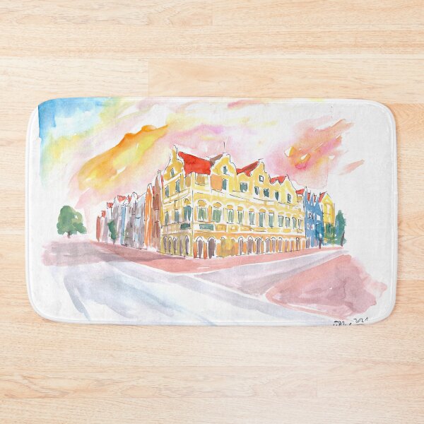 Item preview, Historic Handelskade Willemstad Curacao at Sunrise designed and sold by artshop77.