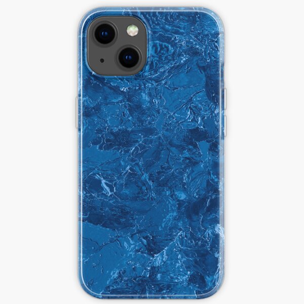 glamour 016 blue glittery foil iPhone Soft Case