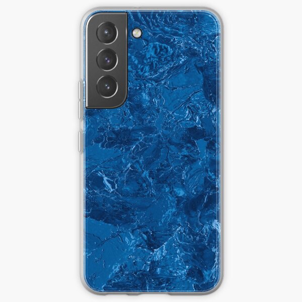 glamour 016 blaue glitzernde Folie Samsung Galaxy Flexible Hülle