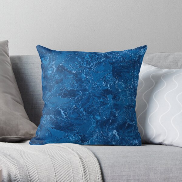 glamour 016 blue glittery foil Throw Pillow