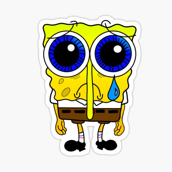 Praying on My Downfall Sad Spongebob Funny Meme Sticker by Katie