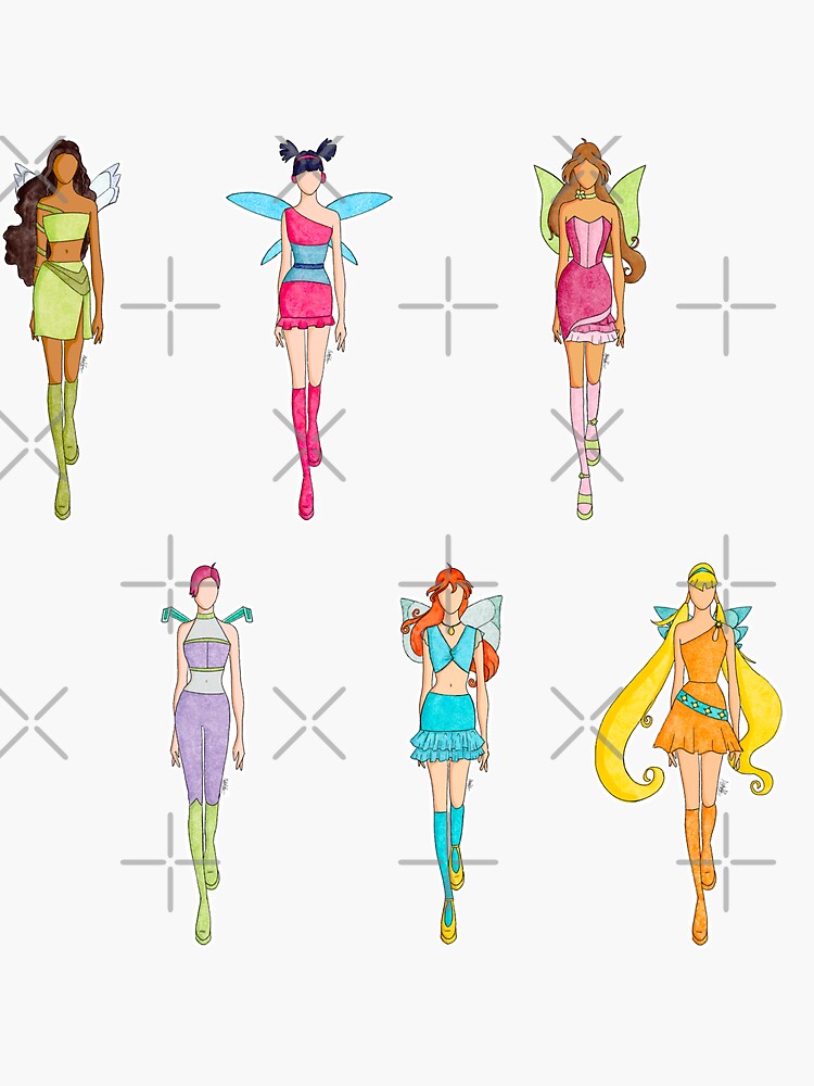 Winx Club Smartphone Set Dreamix Cover Rubbers Stickers 