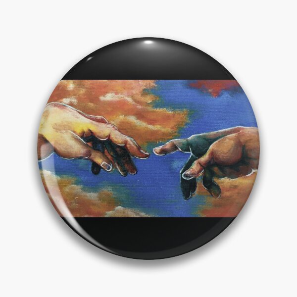 Item preview, painting - aesthetic creation of adam hands designed and sold by Lefty Creations.