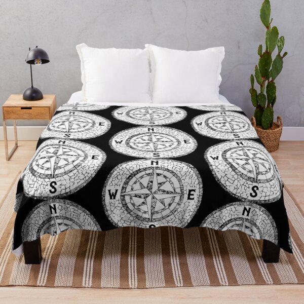 Item preview, ROUND GRAY BLACK AND WHITE VINTAGE  SUNDIAL COMPASS designed and sold by Mizjean.
