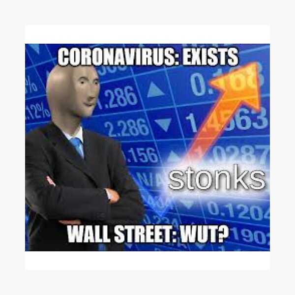 Item preview, STOCKS ONLY GO UP | CORONAVIRUS AND STOCKS designed and sold by Dylan-Gray.