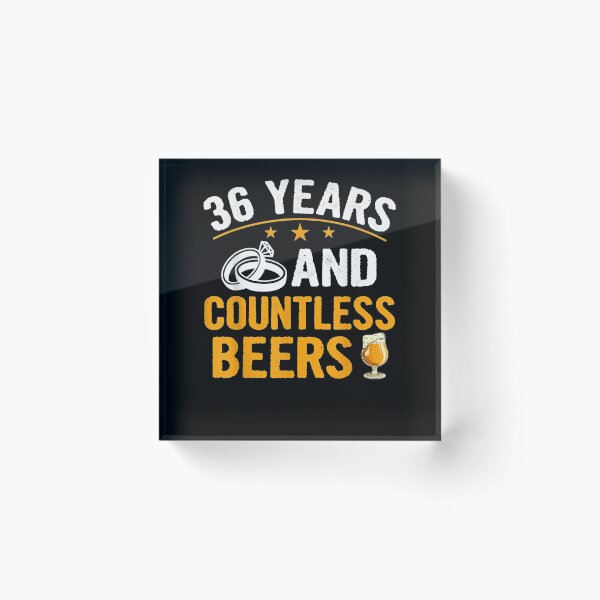 Item preview, 36 Years And Countless Beers 36th Wedding Anniversary Couple  designed and sold by melisenda.