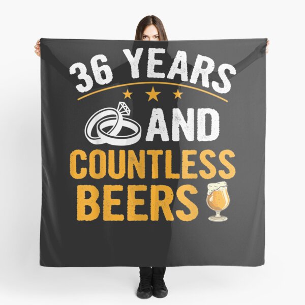 Item preview, 36 Years And Countless Beers 36th Wedding Anniversary Couple  designed and sold by melisenda.