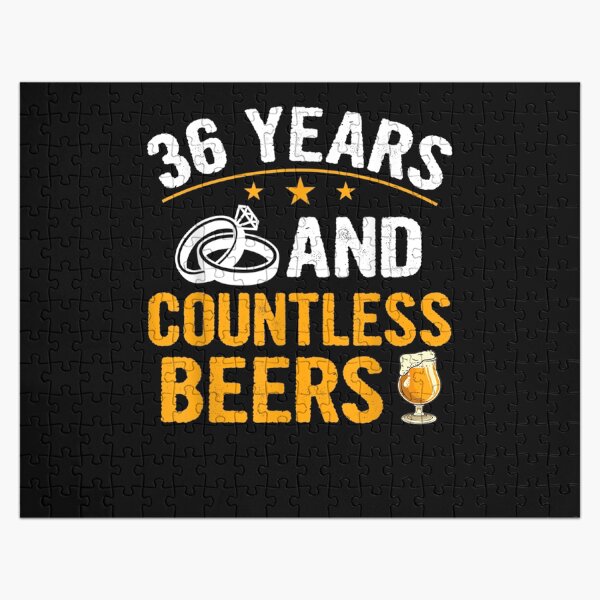 Item preview, 36 Years And Countless Beers 36th Wedding Anniversary Couple designed and sold by melisenda.