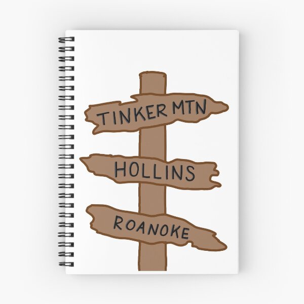 Artikelvorschau, Hollins Richtungszeichen Tinker Mountain Roanoke Virginia entworfen und verkauft von 24hourlibrary.