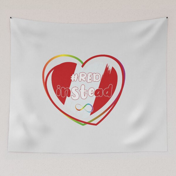 Item preview, #RedInstead Red Instead autism spectrum & autistic peoples designed and sold by Dream-bubble.