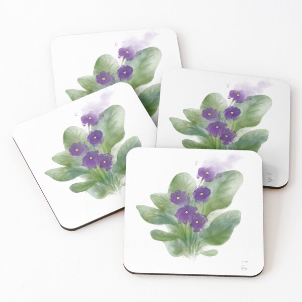 Item preview, African Violets | Watercolour Floral Illustration designed and sold by Chadrick Rode.