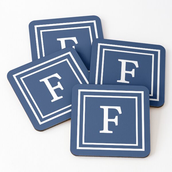 Item preview, Navy Blue Pillow and Home Décor Alphabet Monogram Letter F designed and sold by Teez-Me.