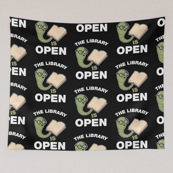 Item preview, The Library Is Open Funny Reading Quotes designed and sold by Scratches Tees.