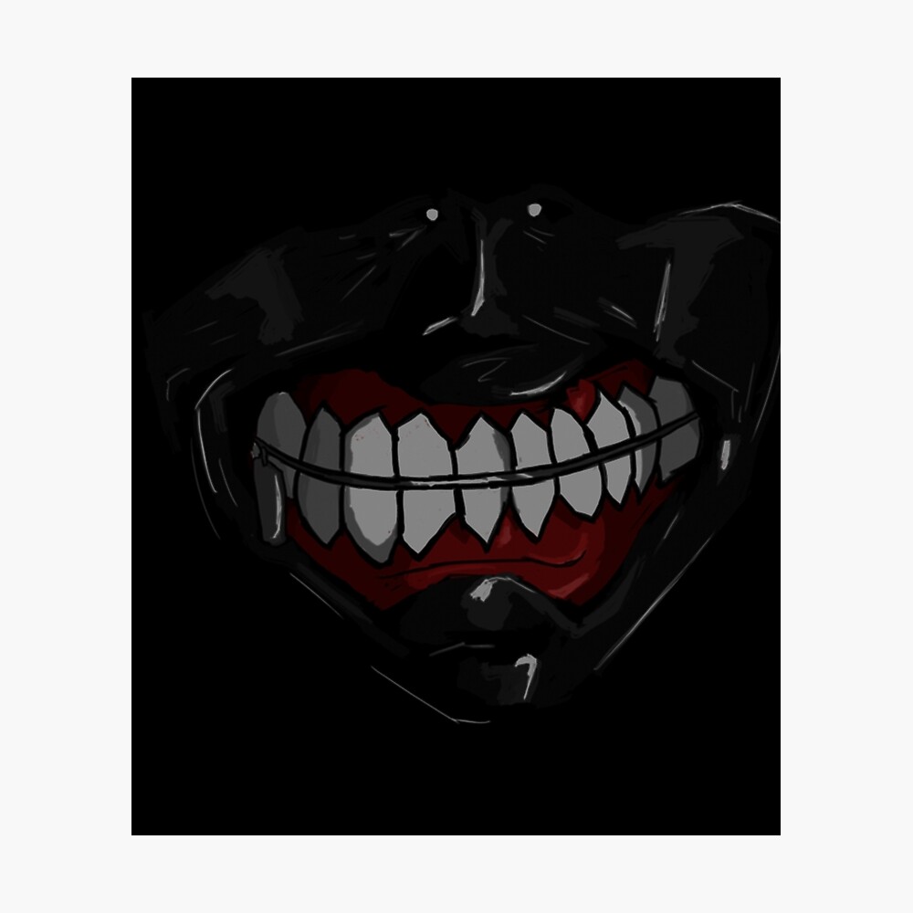 Tokyo Ghoul Kaneki Ken Mask Poster By Anyoutvd Redbubble