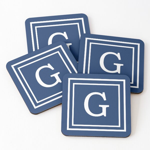 Item preview, Navy Blue Pillow and Home Décor Alphabet Monogram Letter G designed and sold by Teez-Me.