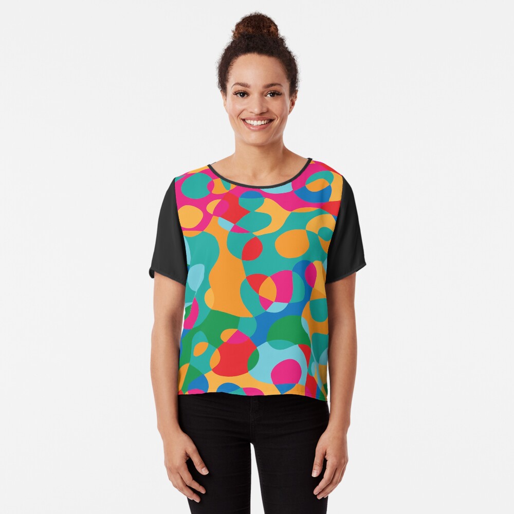 Jelly Bean SPLAT Chiffon Top