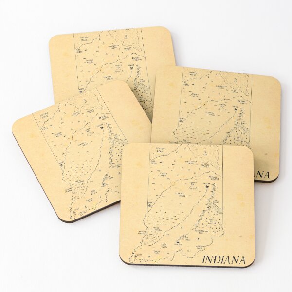 Item preview, Indiana as a fantasy map designed and sold by aldayuan.