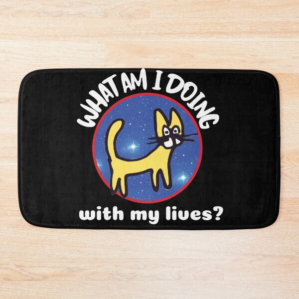 Item preview, What am I doing with my lives? Existential cat Question 9 Lives designed and sold by auntfluffy.