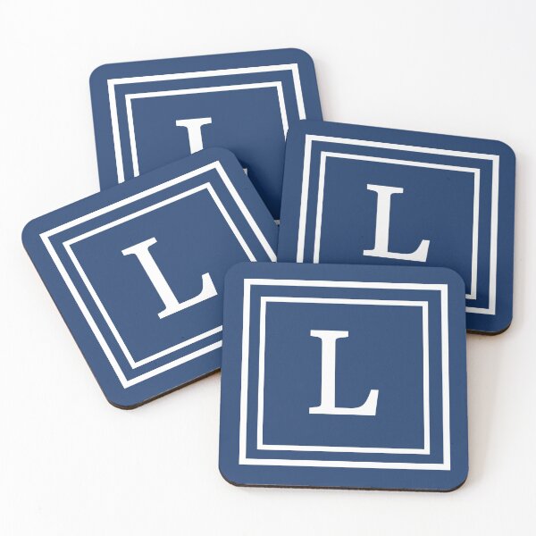 Item preview, Navy Blue Pillow and Home Décor Alphabet Monogram Letter L designed and sold by Teez-Me.