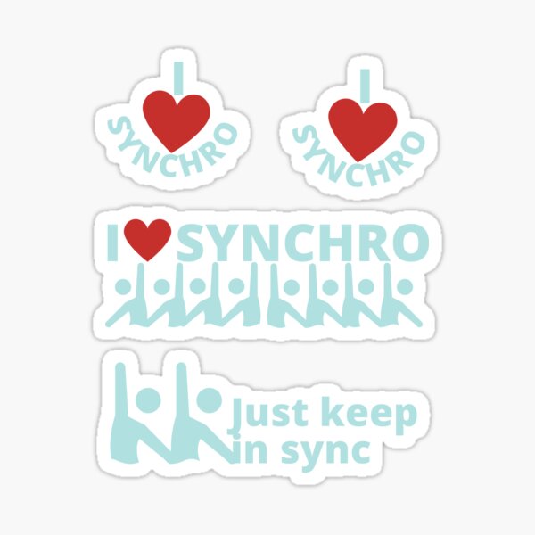 Aperçu de l'œuvre Pack d'autocollants de natation synchronisée - Natation artistique créée et vendue par LoveSynchro.