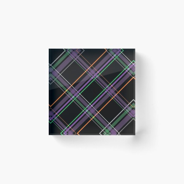 Item preview, Purple, orange and green plaid diagonal line pattern designed and sold by BLMcreations.