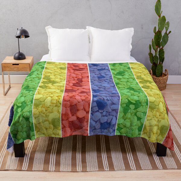 Item preview, Color Stones - Red Blue Yellow Green Stripes designed and sold by Wishmi Lucky.