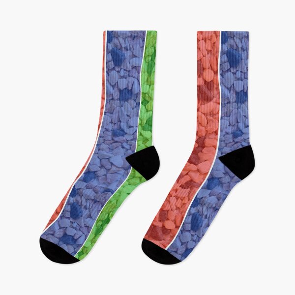 Item preview, Color Stones - Red Blue Yellow Green Stripes designed and sold by Wishmi Lucky.
