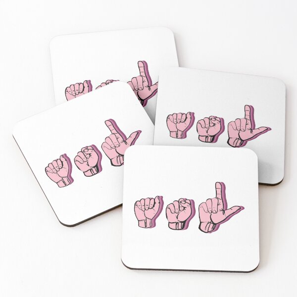 Item preview, ASL fingerspelling sticker Pink designed and sold by Jennaviveart.