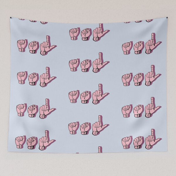 Item preview, ASL fingerspelling sticker Pink designed and sold by Jennaviveart.