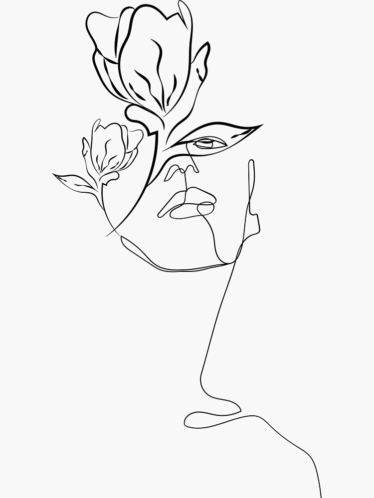 "tshirt, flower face" Sticker for Sale by Redbubble