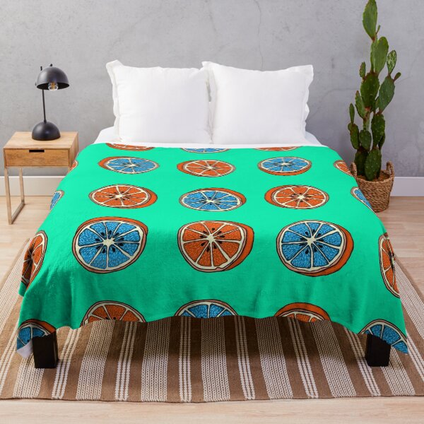 Item preview, ORANGE FRUIT TURQUOISE PATTERN designed and sold by vagonart.