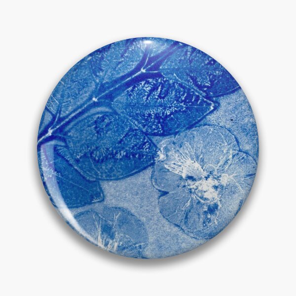 Item preview, Unedited bright blue plant print designed and sold by cam-llaguno.