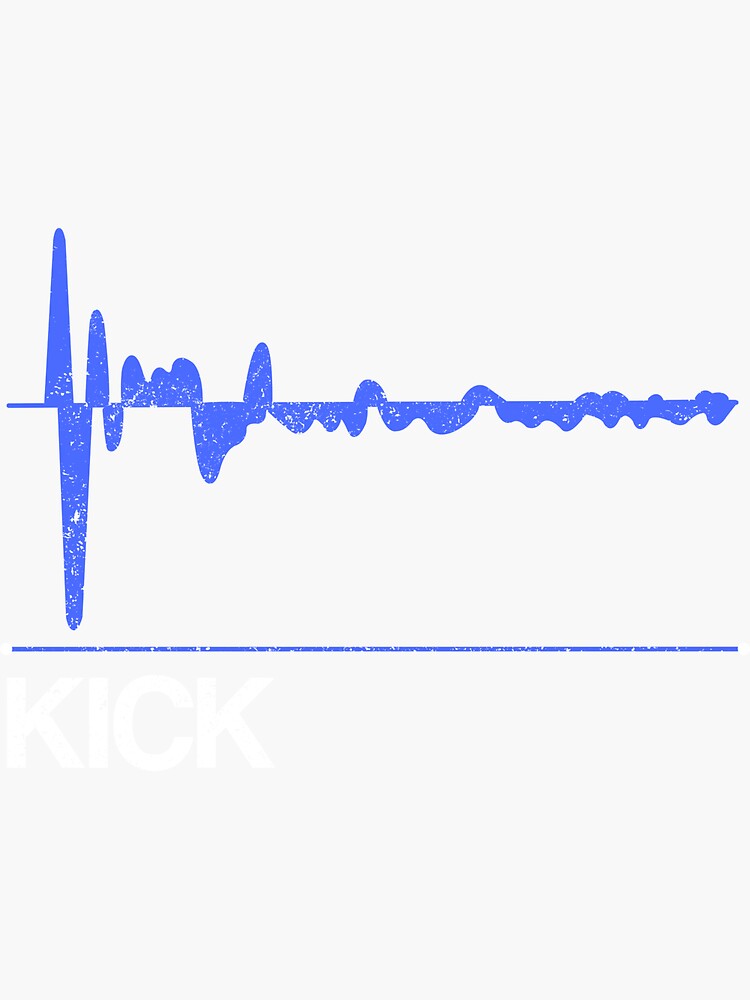"Kick Drum Heartbeat" Sticker by Redbubble