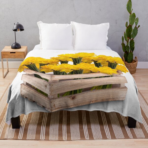 Item preview, Daffodils in a wooden crate isolated designed and sold by simonbratt.