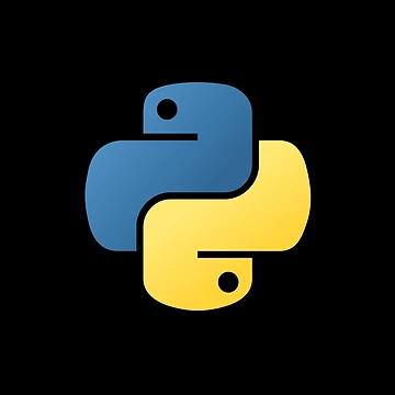 Artwork thumbnail, Official Python logo black by DevdForDevs