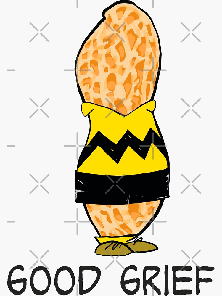 "Good Grief Peanut" Sticker for Sale by MKArtDesigns Redbubble