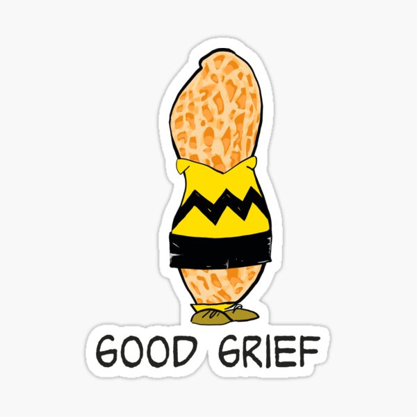 "Good Grief Peanut" Sticker for Sale by MKArtDesigns Redbubble