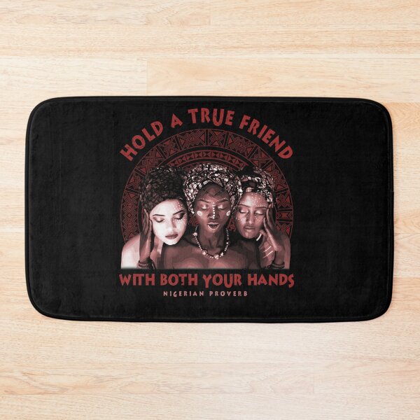 Item preview, Hold a True Friend With Both Your Hands,, Nigerian Proverb Design, African Saying,  African Proverb Design, African Pattern, Africa Gift designed and sold by Proverbial Wisdom Design.