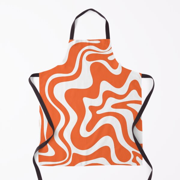 Item preview, Liquid Swirl Retro Abstract Pattern in Burnt Orange and White designed and sold by kierkegaard.