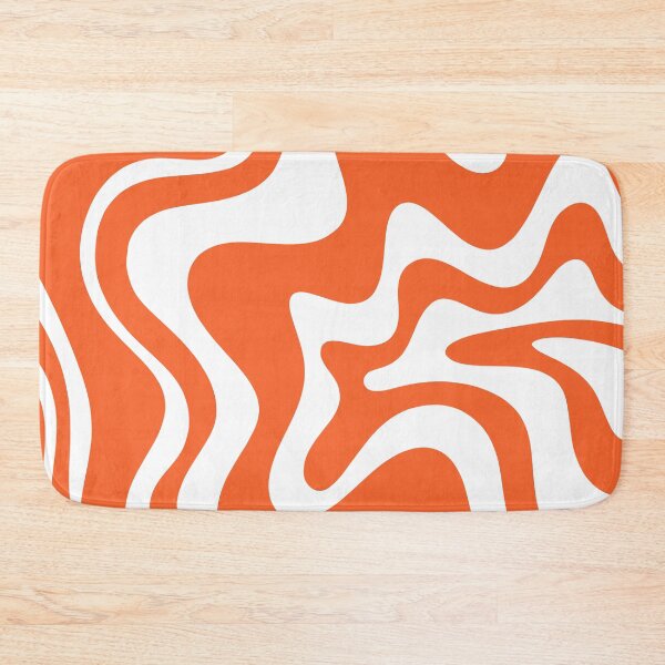Item preview, Liquid Swirl Retro Abstract Pattern in Burnt Orange and White designed and sold by kierkegaard.