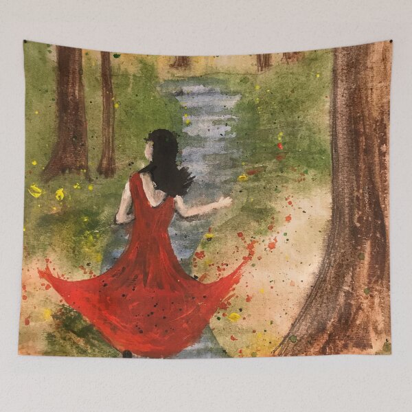 Item preview, Lady In Red in the forest designed and sold by Juliejart.