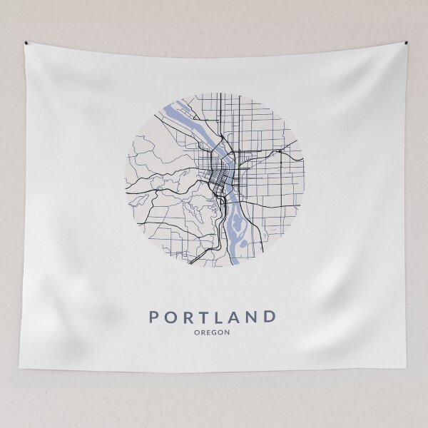 Item preview, Portland City Map designed and sold by BlueRoosterMaps.