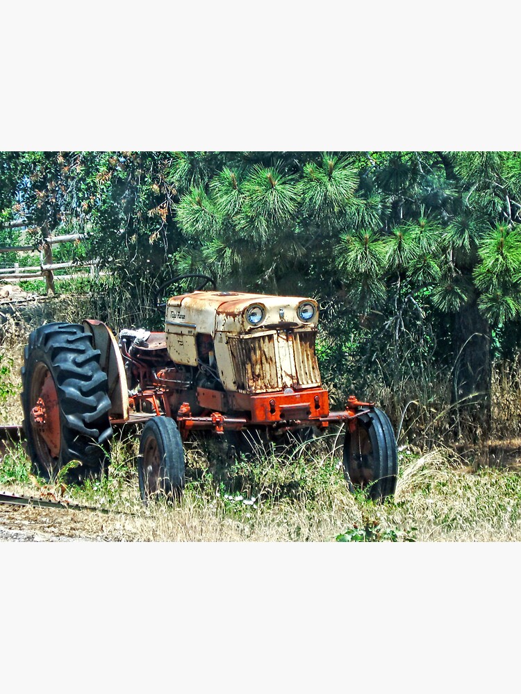 "Case Tractor Yard Art" Sticker by DKDigital Redbubble